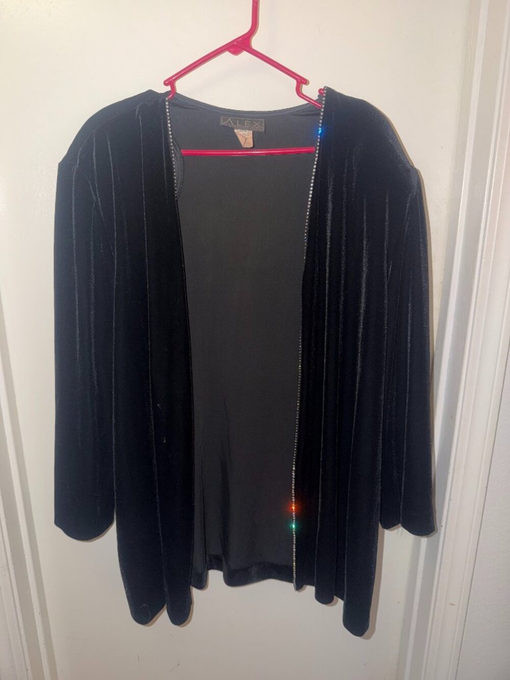 Alex Eveving Black Velvet Jacket W 22W